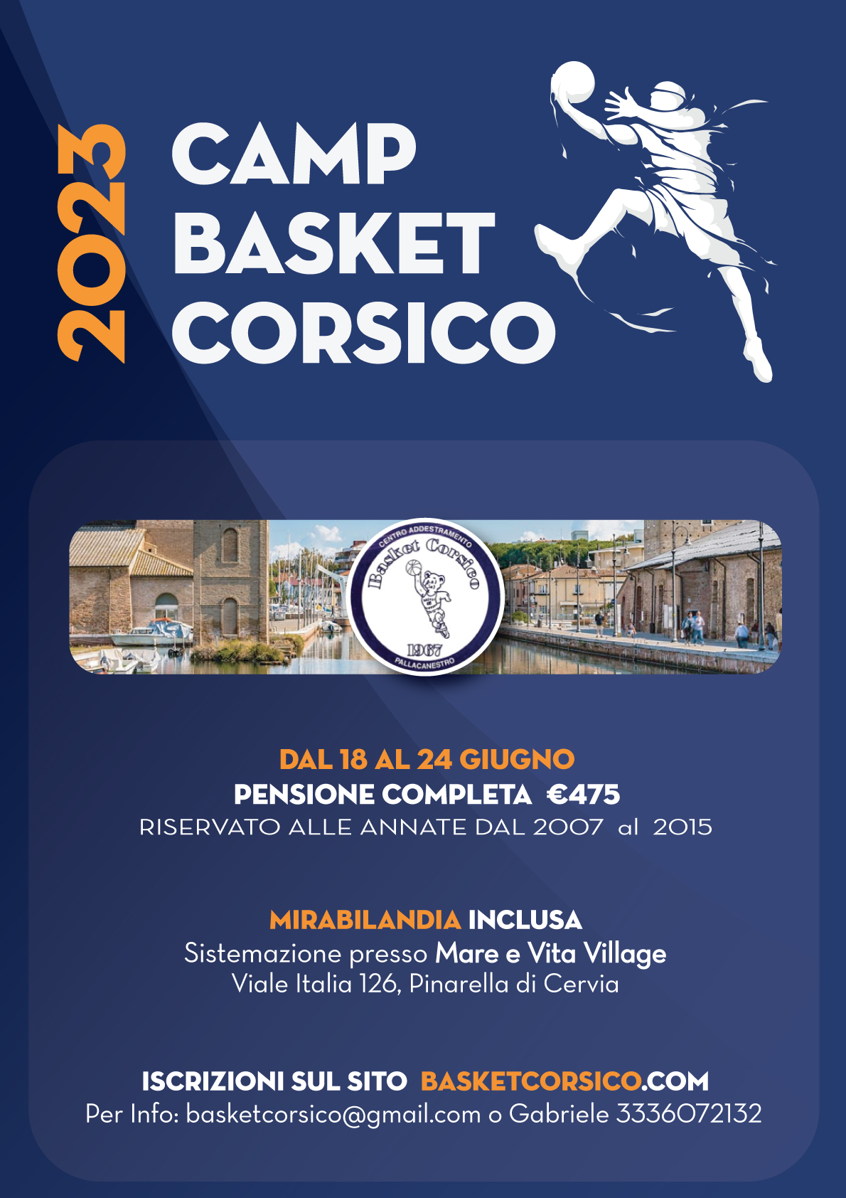 Locandina Basket Corsico Camp 2023